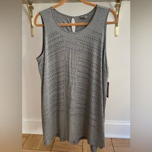 Vince Camuto Black Studded Gray Tank Top